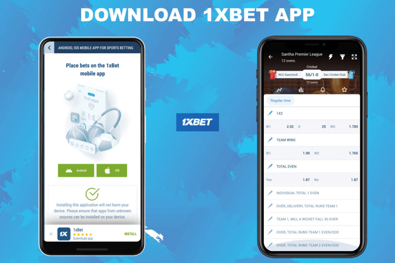 1xBet app download for iOS